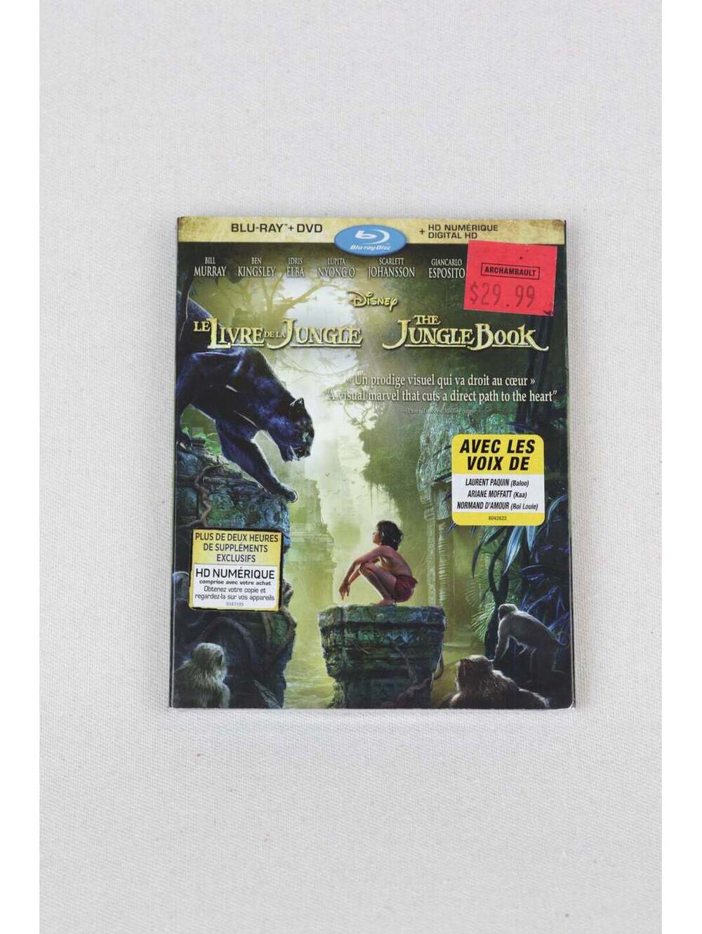 2016' Disney The Jungle Book Blu-Ray DVD Sealed